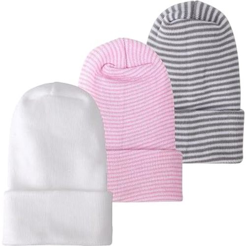 Newborn Baby Girl Hats with Bow No Scratch Cotton Toddler Infant Beanie Caps Soft Newborn Hospital Hat for Boys Girls