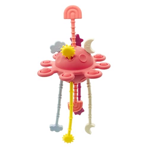 Montessori Sensory Toys for Babies 6-12 Months, Silicone Pull String Teething Toys for Baby Toys 6-12-18 Months, Infant Fidget Toys for Toddlers 1-3 Education Newborn Gifts