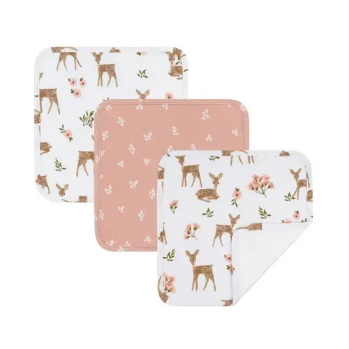 Living Textiles 3 Pack Wash Cloths Sophia Garden | Baby Bunting AU