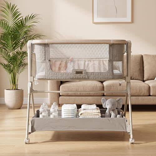 Bassinet Bedside Sleeper for Newborns, Tool-Free, Stable and Secure