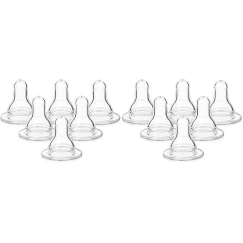 Evenflo Feeding Classic BPA-Free Silicone Medium Flow Nipples - 3 Months+, Clear 6 Count (Pack of 2)