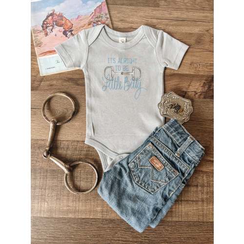 Little Bitty Baby Bodysuit - Mist & Blue