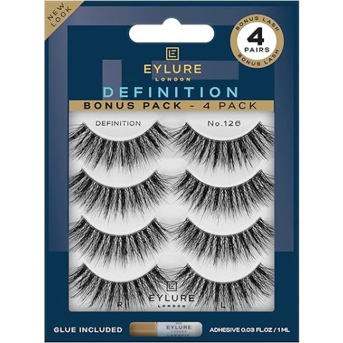 Eylure Dramatic Definition No. 126 Eyelashes Multipack, 4 Pairs