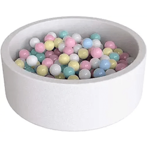 Wonder Space Deluxe Kids Round Ball Pit, Premium Handmade Kiddie Balls Pool, Soft Indoor Outdoor Nursery Baby Playpen, Ideal Gift Play Toy for Children Toddler Infant Boys and Girls (Off-White) - Off-white