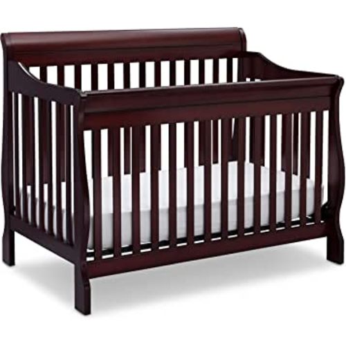 Delta Children Canton 4-in-1 Convertible Crib - Easy to Assemble, Espresso Cherry