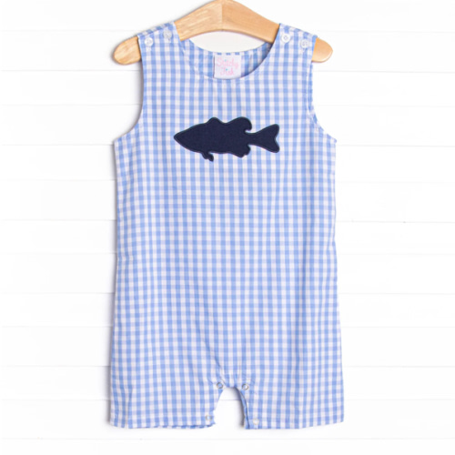 Springtime Spawn Applique Jon Jon, Blue – Stitchy Fish