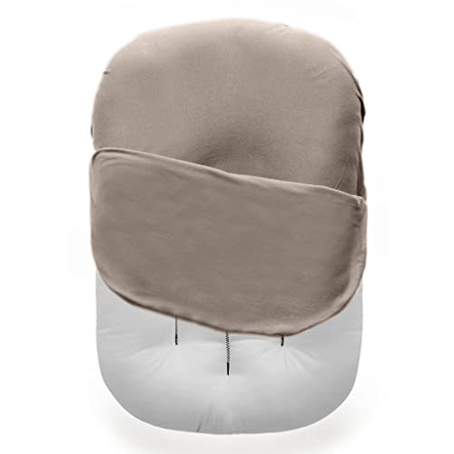 MOZAH Baby Lounger Cover for Newborns - Soft Cotton Slipcover Fitting Most Infant Loungers and Baby Nest Loungers (Warm Taupe)