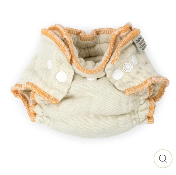 Cloth-eez Workhorse Fitted Diapers - Newborn Cord Dip Snap, Orange