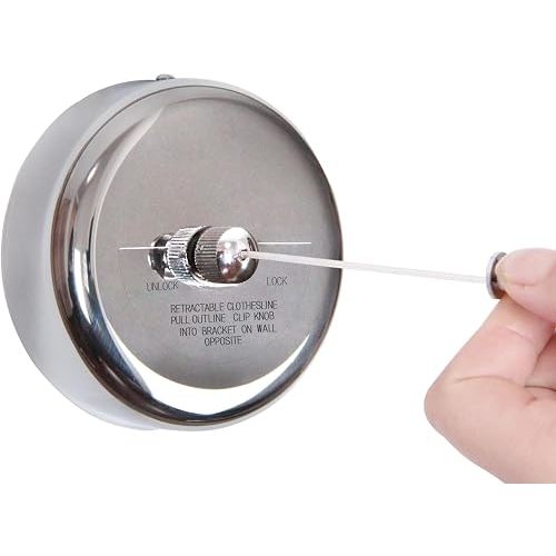 Retractable Clothesline 304 Stainless Steel Durable with Heavy Duty Adjustable Rope Shower Clothes Line for Outdoor and Indoor