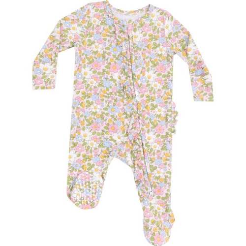 2 Way Zipper Ruffle Front Footie, Bubbly Baby Calico, mulit - Angel Dear | Maisonette