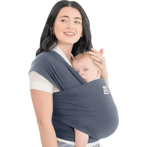 KeaBabies Baby Wrap Carrier - All in 1 Original Breathable Baby Sling, Lightweight,Hands Free Baby Carrier Sling, Baby Carrier Wrap, Baby Carriers for Newborn, Infant,Baby Wraps Carrier (Raven)