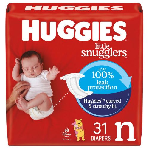 Huggies Little Snugglers Diapers, Newborn, Size 1, Size 2, Premie