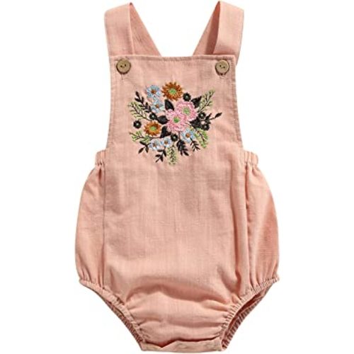 MERSARIPHY Boho Baby Girl Clothes Cotton Linen Romper Straps Bodysuit Tops Newborn Girl Summer Clothes