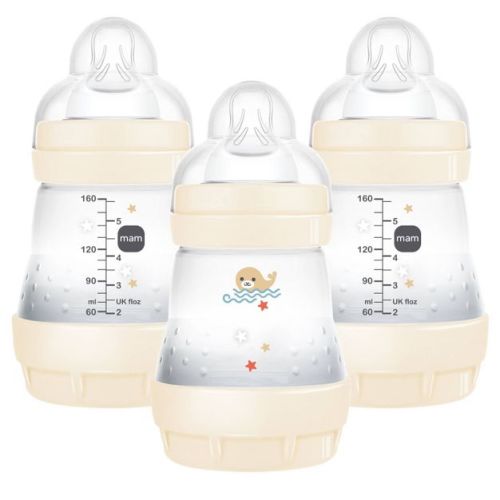 Mam Easy Start Anti-colic Baby Bottle - 0+ Months - 5oz/3pk - Shell