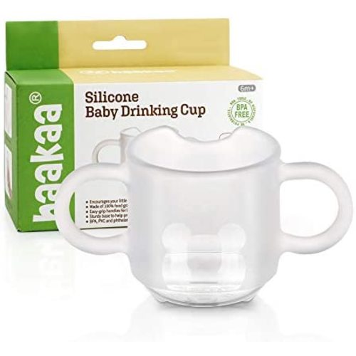 Haakaa Silicone Toddler Cups, BPA Free Drop-proof Training Cups for Baby 6 Months+, 5 Ounce - Clear