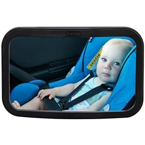 Baby Car Mirror by CarCoo - baby back seat mirror rear facing, best car seat convex mirror for baby view