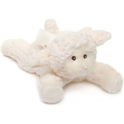 Bearington Baby Baa Plush Stuffed Animal Lamb with Rattle, 8 inches