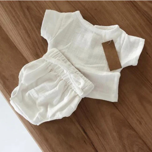 Casual Linen Top With Shorts – Teeny Mini Me