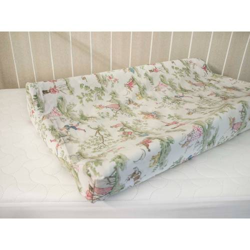Baby Changing Pad Cover - Classic Story Time Toile, Rhyme Toile Over The Moon Room Décor  - Baby Boy, Baby Girl