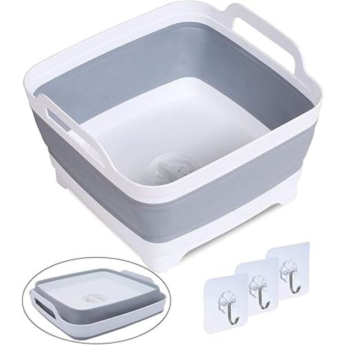 DUOFIRE Foldable Wash Basin 9L（2.37 Gallons） Dish Tub Collapsible Portable Dishpan (1 pc)