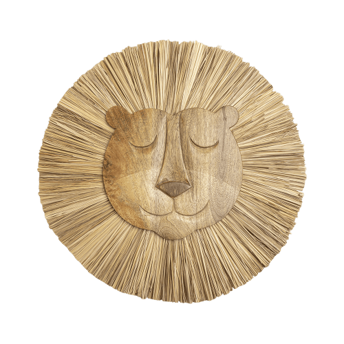 Crane Baby Safari Nursery Décor, Wooden Animal Wall Décor for Boys and Girls, Lion, 21" x 21"