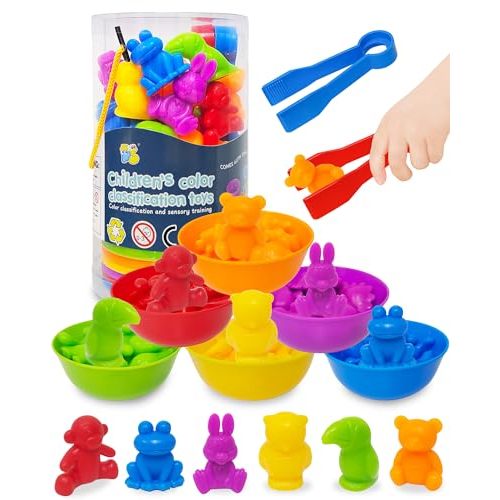 Yetonamr Counting Dinosaurs Montessori Toys for 3 4 5 Years Old Boys Girls, Toddler Preschool Learning Activities Toys for Kids Ages 2-4, 3-5, 4-8, Birthday Gifts Sensory Toys