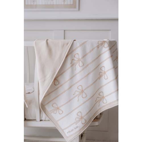 Double-Sided Blanket - Ribbon/Beige