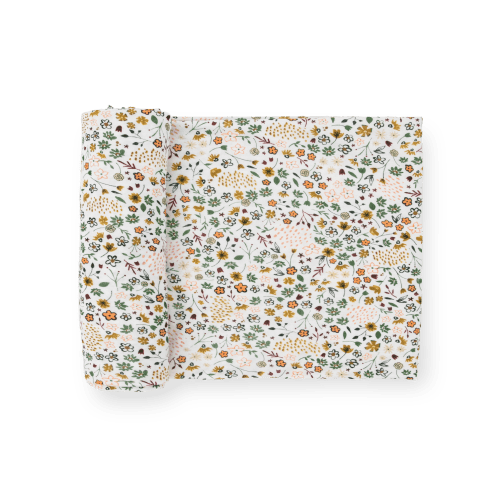 Stretch Knit Swaddle Blanket - Pressed Petals