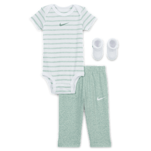 Nike Baby Bodysuit, Pants, and Terry Socks 3-Piece Set