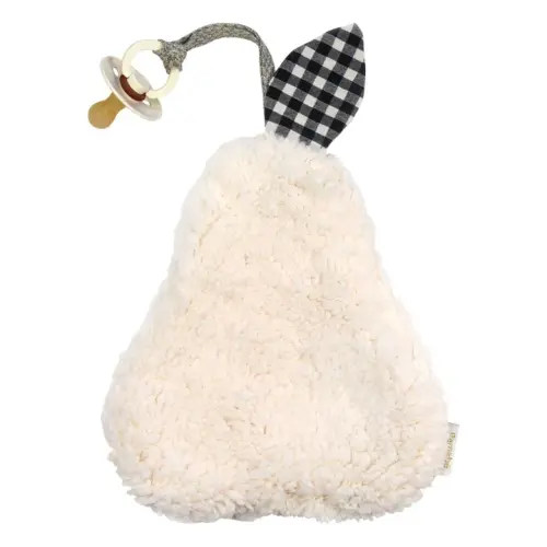 Barnabé aime le café - Doudou pacifier clip Pear - Black | Smallable