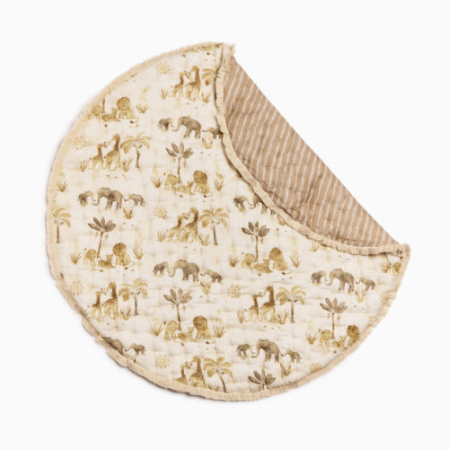 Baby Quilted Play Mat - Jungle Family