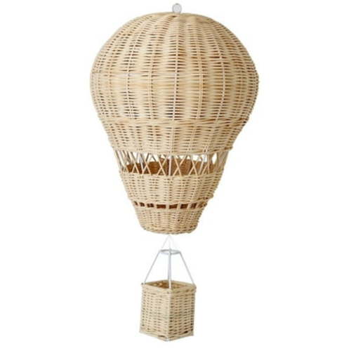Natural Rattan Woven Hot Air Balloon Decor Delicate Kids Room Rattan Craft