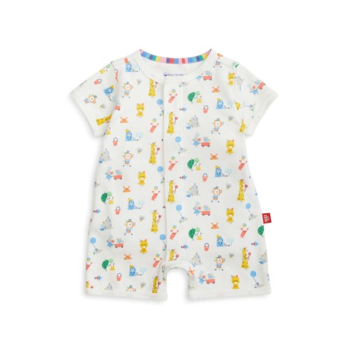Seaside Sand Squad Organic Cotton Magnetic Romper