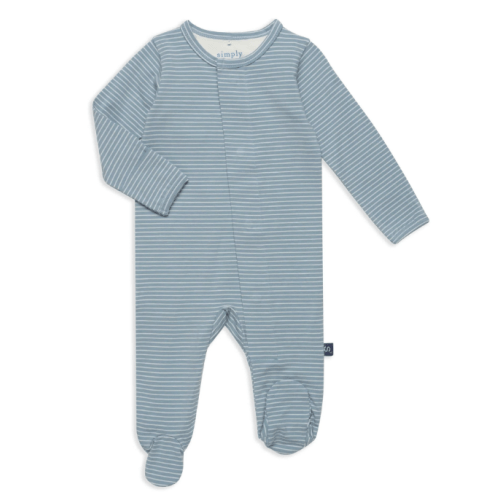 forget me not egret stripe cloudstretch™ magnetic footie – Magnetic Me