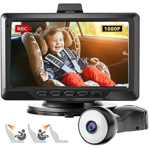 BOIFUN 5 Baby Monitor With 2 Cameras, 2K Split-Screen WiFi Baby Dual  Cameras, Temper 