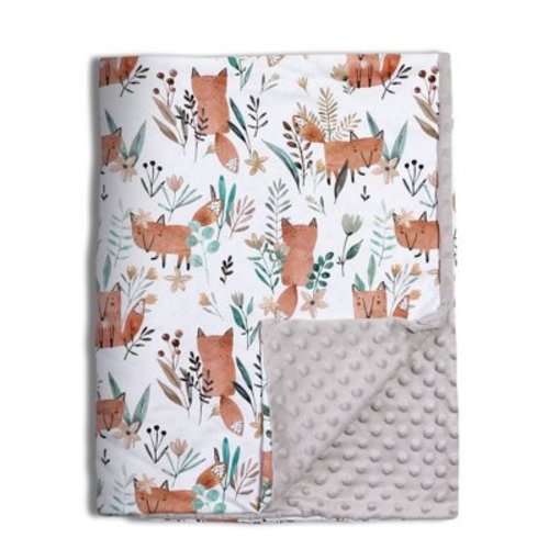 Gllquen Baby Blanket Soft Minky with Double Layer Dotted Backing Receiving Blankets for Newborn Girls Boys, Toddler, Infant 30"x 40",Cute Foxes