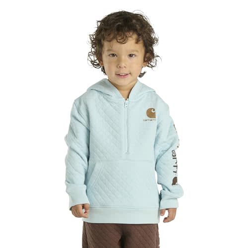 Carhartt Kid's CA6702 Long-Sleeve Quilted Jersey Half-Zip Sweatshirt - Boys