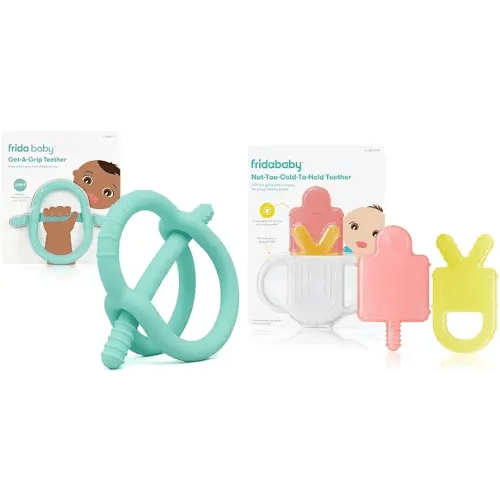 Frida Baby Teether Bundle | Get-A-Grip + Not-Too-Cold-to-Hold | BPA-Free