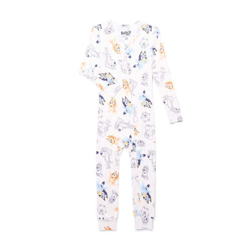 Bluey Baby and Toddlers' One-Piece Sleeper, Sizes 12M-5T