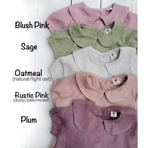 Baby Girl Linen Romper Neutral Spring Summer Colors Short - Etsy