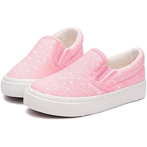 Toandon Toddler Kids Girls Sparkle Slip On Walking Shoes Age 2-10