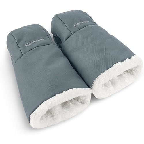 UPPAbaby CozyHandmuff/Easily Attaches to Stroller Handlebars/Ultra-Plush, Weather-Proof Hand Protection/Callum (Stone Blue)