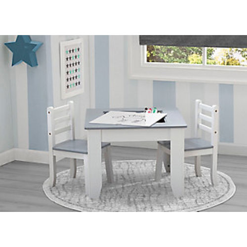 Delta Children Chelsea 3-Piece Table and Chairs Set with Storage