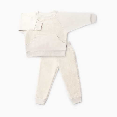Goumikids Fleece Sweatsuit - Alabaster, 2 T