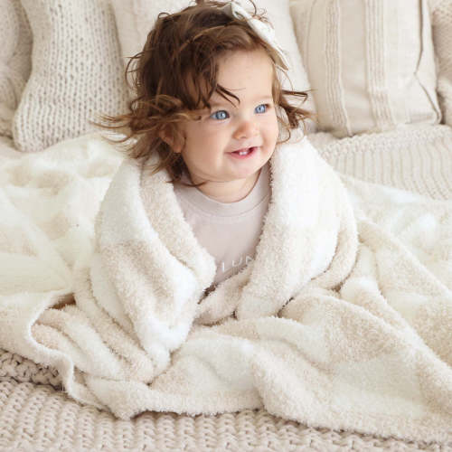 CuddleLane™ Luxe Blankets | Toffee Check