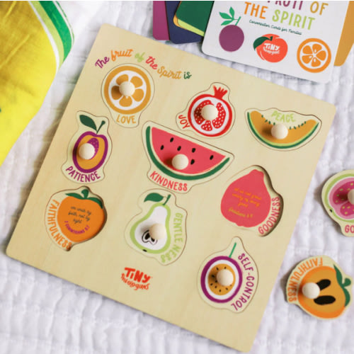 Fruit of the Spirit Wood Puzzle with Scripture – Tiny Theologians