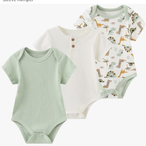 Baby Bodysuit Boy Girl Clothes Soft Newborn Infant Outfit Short Sleeve Romper