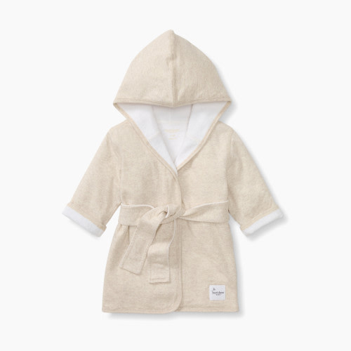 Burt's Bees Baby Infant Organic Hooded Robe - Oatmeal, 0-9 Months