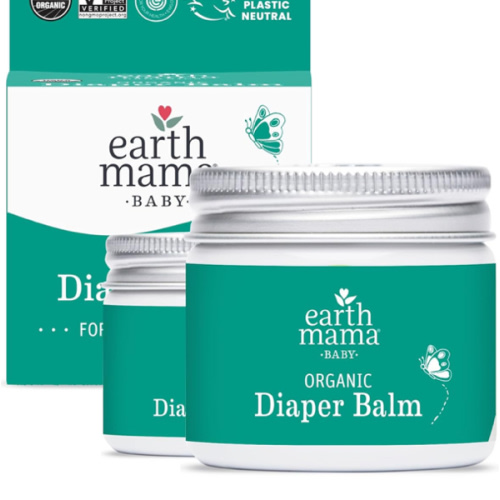 Earth Mama Organic Diaper Balm 2-Ounce | Diaper Cream for Baby | EWG Verified, Petroleum & Artificial Fragrance-Free with Calendula for Sensitive Skin (2-Pack)
