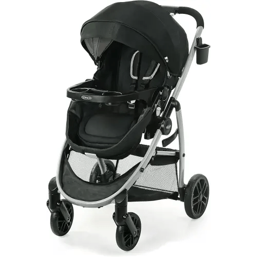 Graco Modes Pramette Stroller, Baby Stroller with True Pram Mode, Reversible Seat, One Hand Fold, Extra Storage, Child Tray, Pierce